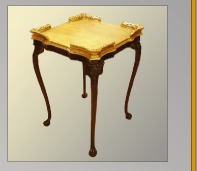 Gilded tray table with French polish